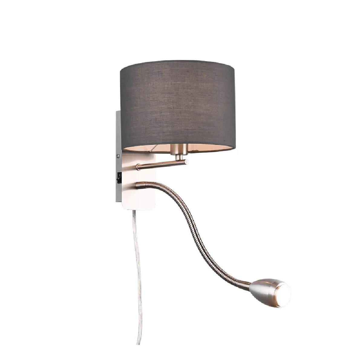 "Lumière Liseuse Moderne Hotel - Nickel Mat"